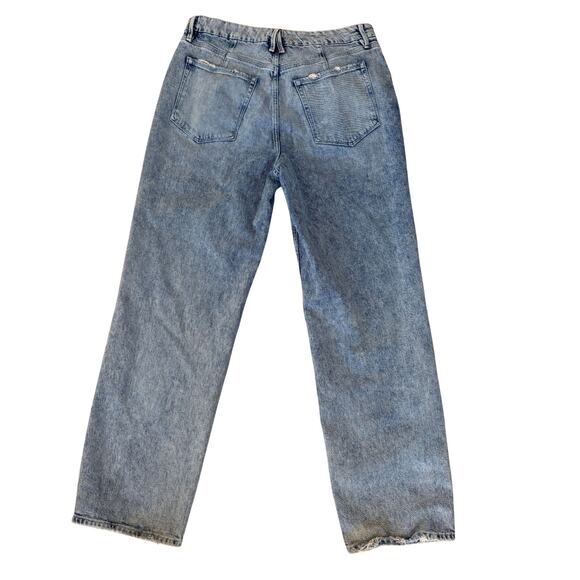 Good American High Waist Straight Leg Jeans 12/31 Light Wash Streetwear Retro - Picture 4 of 9